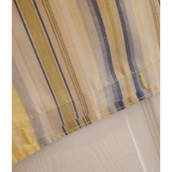 SHOWER CURTAIN-Yellow-Blue-Cushion or Pillow Material-78"x72" - Picture 5 of 7